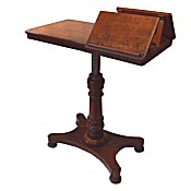 Victorian mahogany adjustable double reading stand