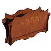 art nouveau inlaid paper rack