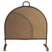 Edwardian brass firescreen