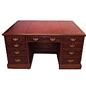 Shapland and Petters of Barnstaple Edwardian oak partners desk