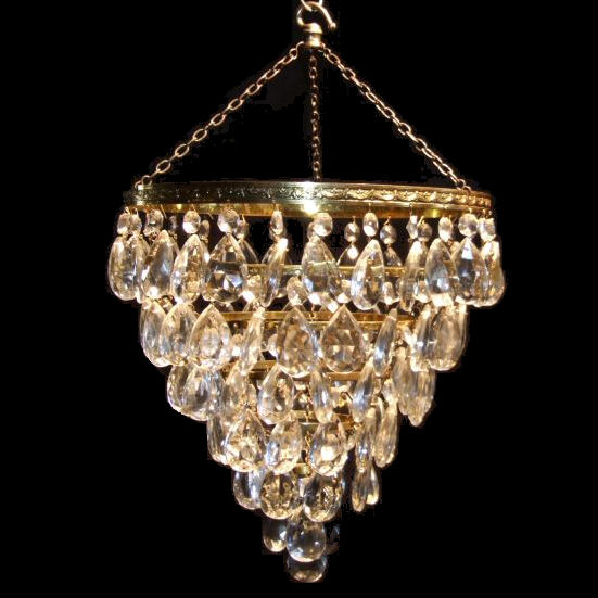 Edwardian 6 Tier Almond Drop Chandelier