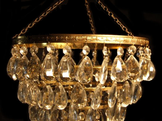 Edwardian 6 Tier Almond Drop Chandelier