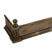 Small Edwardian solid brass fender