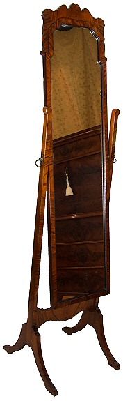 Antique cheval mirror