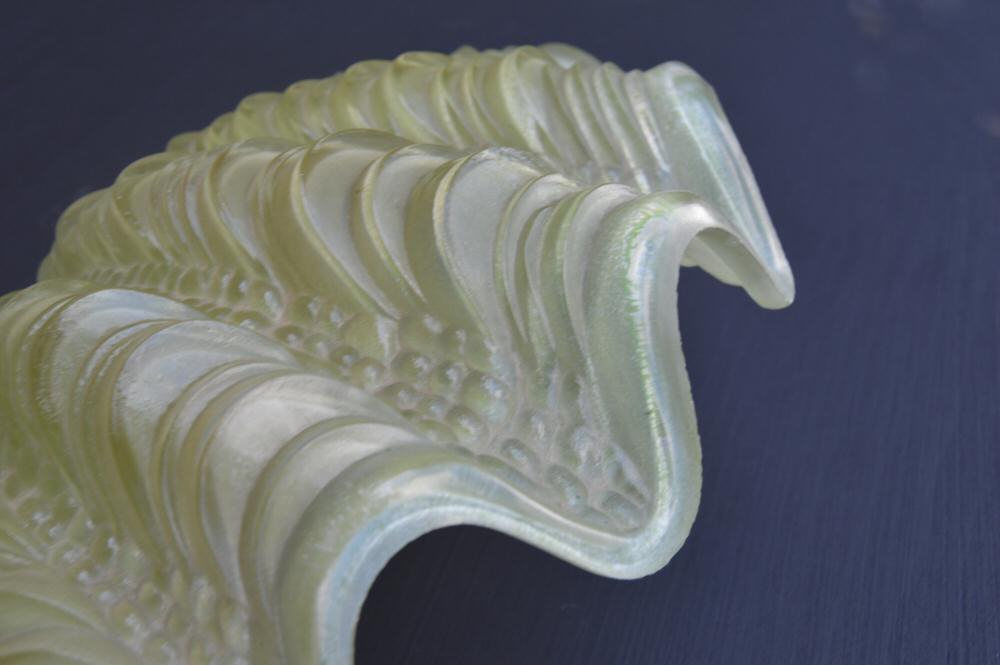 Pair of Sage Green Art Deco Shell Wall Lights