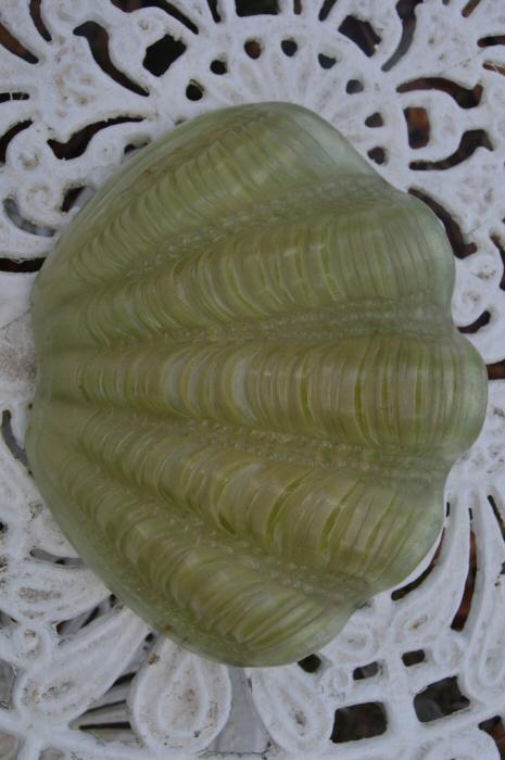 Pair of Sage Green Art Deco Shell Wall Lights