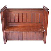 small Victorian pitch pine pew