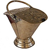 antique brass coal skuttle