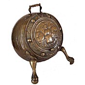 antique Edwardian brass coal skuttle