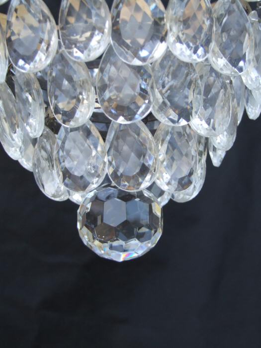 Pair of Edwardian Almond Drop Chandeliers