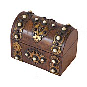 Victorian burr walnut scent casket