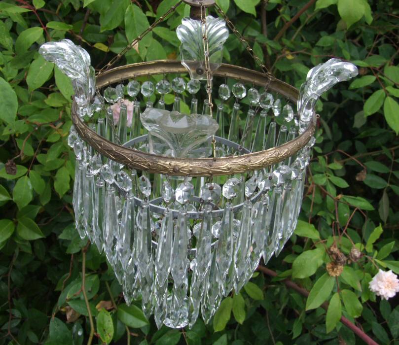 Beautiful Mid 20th Century 3Tier Icicle Drop Chandelier