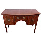 Georgian inlaid mahogany sideboard of small proportions