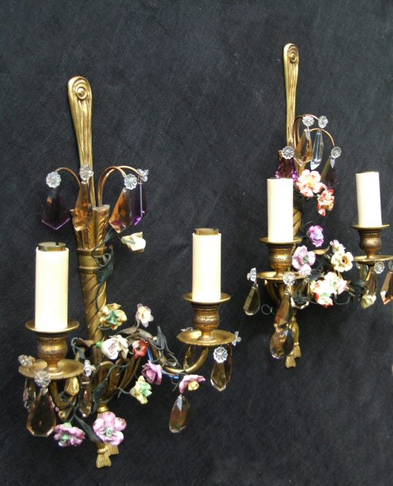 Stunning Pair of Early 20th Century Decorative Wall Lights