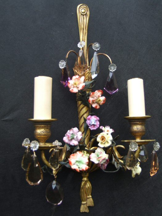 Stunning Pair of Early 20th Century Decorative Wall Lights