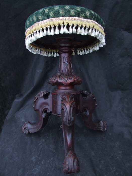 Victorian mahogany revolving piano stool