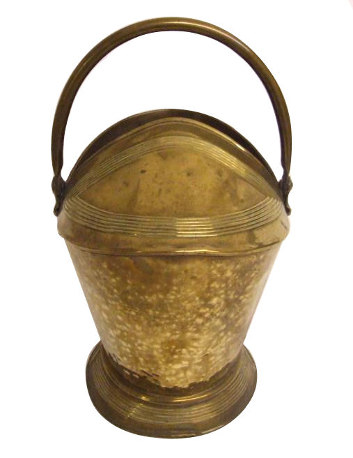 Edwardian brass coal bin
