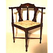 Edwardian inlaid corner chair