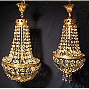 pair antique chandeliers