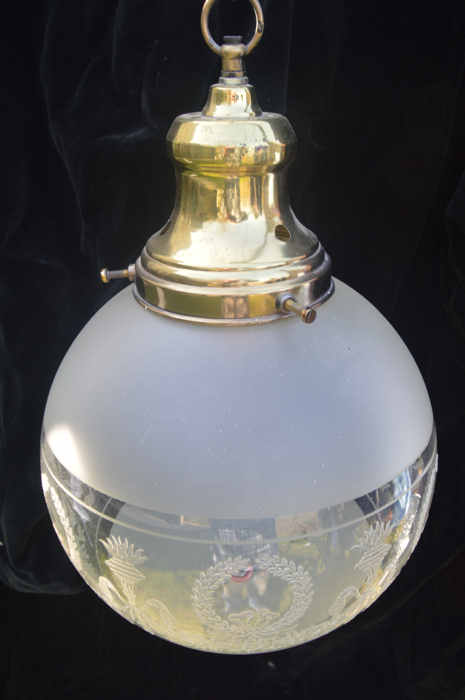 Mid/late 20th Century Etched Glass Ceiling light