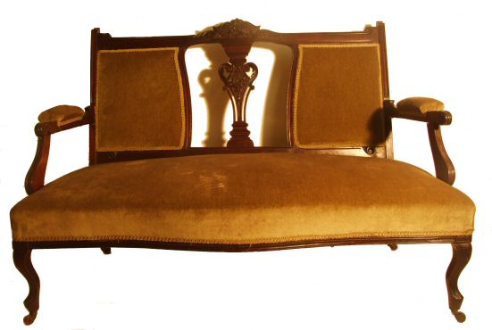 Late Victorian mahogany sofa