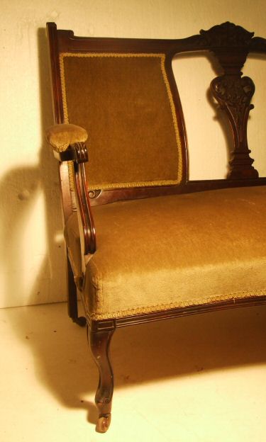 Late Victorian mahogany sofa