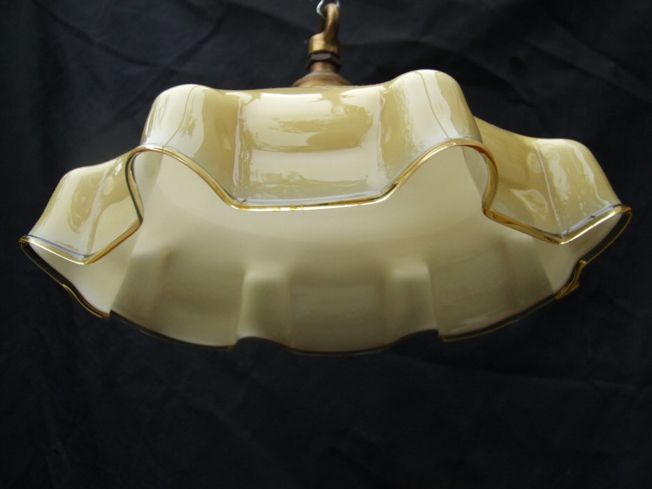 Beautiful Edwardian Butterscotch Coloured Light Shade