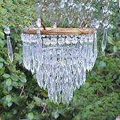 An Edwardian 3 Tier Icicle Drop Chandelier