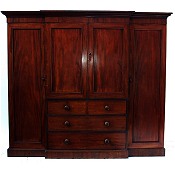 Early Victorian combination wardrobe