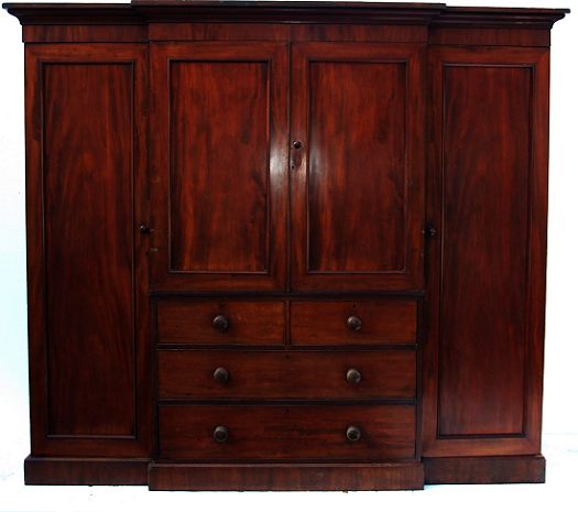 Early Victorian combination wardrobe