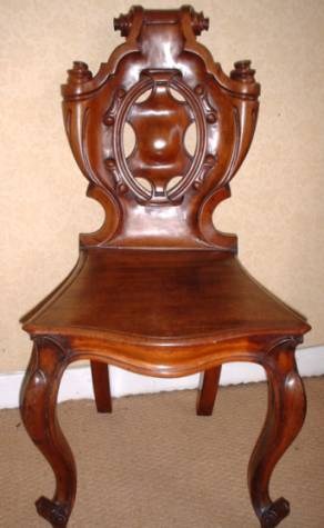 Victorian mahogany hallchair