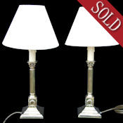 Edwardian Corinthian Column Table Lamps