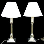 Edwardian Corinthian Column Table Lamps