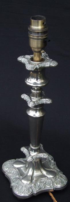 Circa Mid 20th Century silver plated lamp