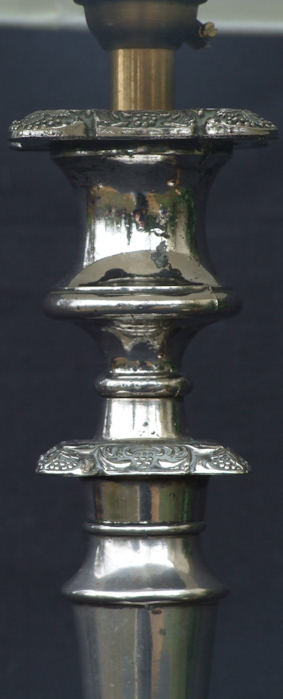 Circa Mid 20th Century silver plated lamp