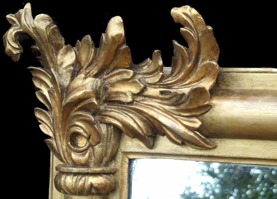 Large Gilt over mantle mirror