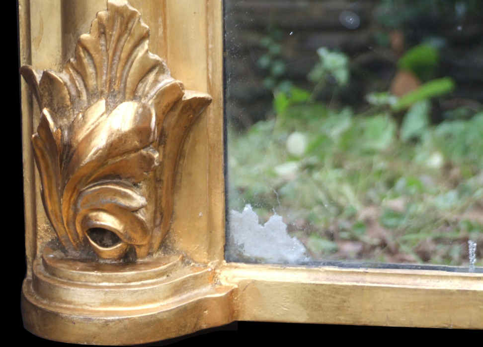 Large Gilt over mantle mirror