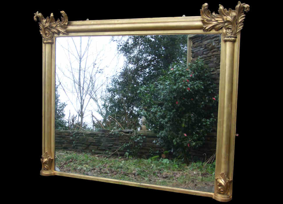 Large Gilt over mantle mirror