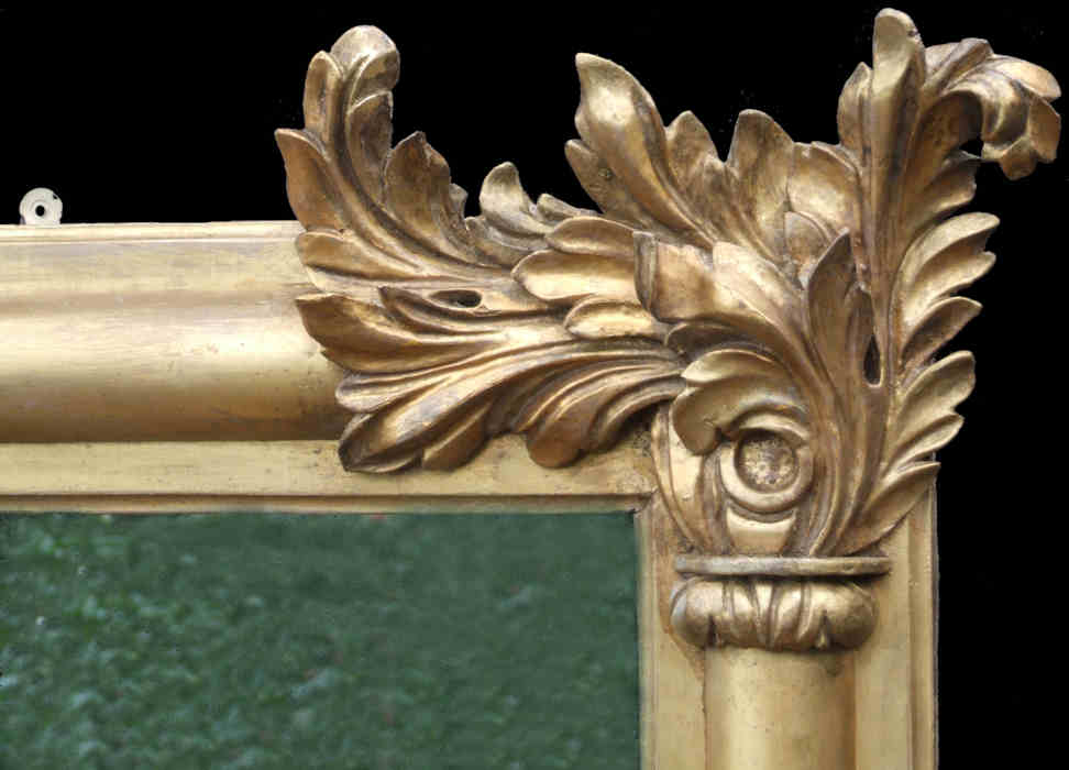 Large Gilt over mantle mirror