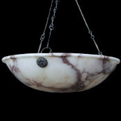 Edwardian Alabaster mottled Lampshade 