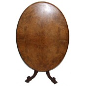 Victorian burr walnut loo table