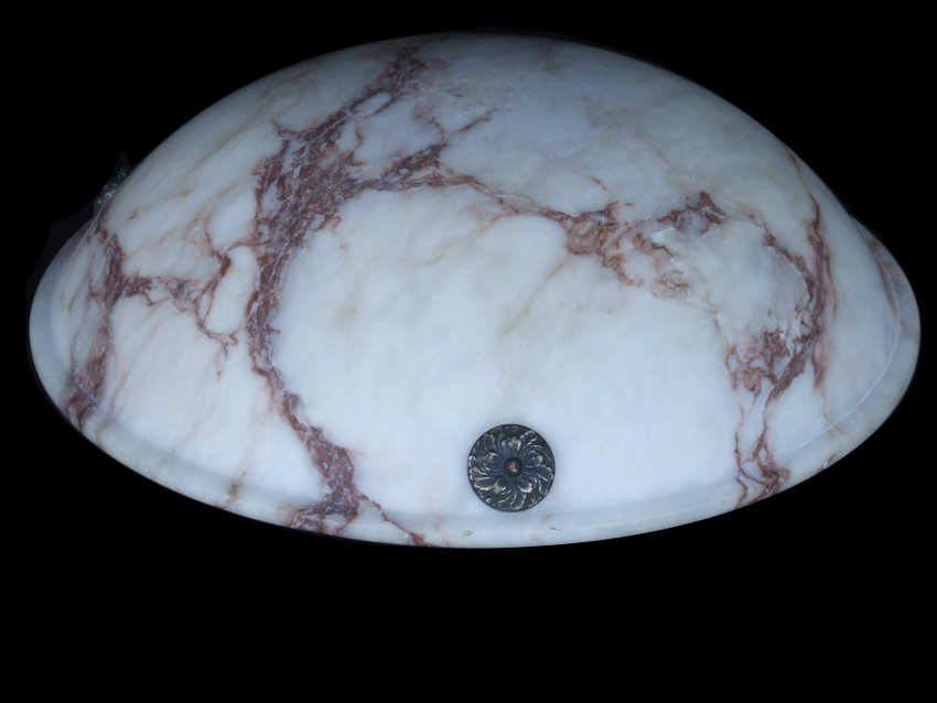 Edwardian Alabaster mottled Lampshade