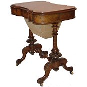 Mid 19th Century Victorian Burr Walnut Work Box