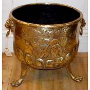 Antique Brass Coal Bucket