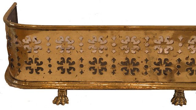 19th Century Regency brass fender