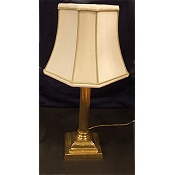 Large Edwardian Corinthium column table lamp