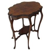 antique burr walnut centre table