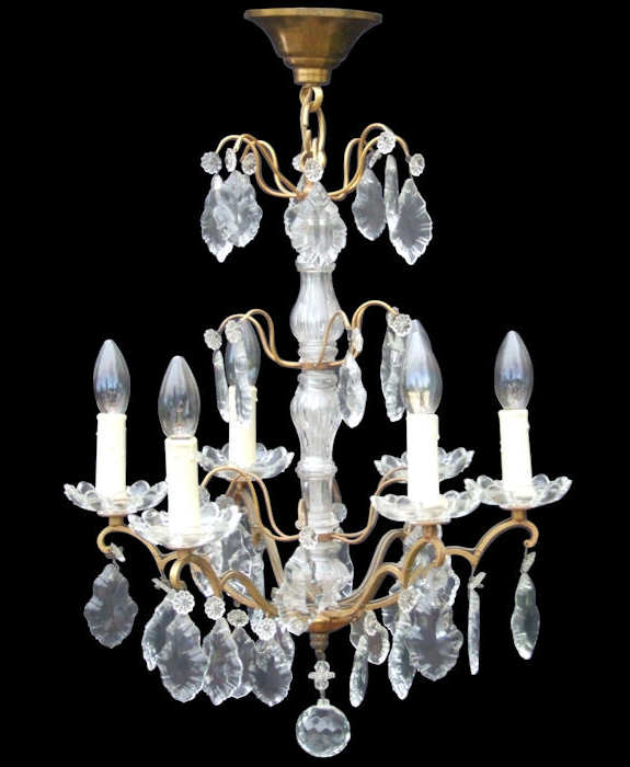 6 arm French Louis XV chandelier