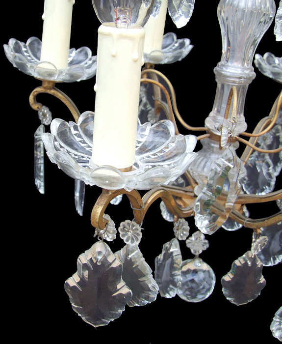 6 arm French Louis XV chandelier