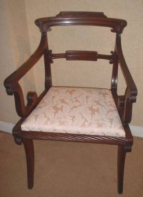 A Regency Period mahogany carver chair